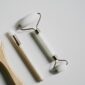 Skincare routine with facial tools and products
