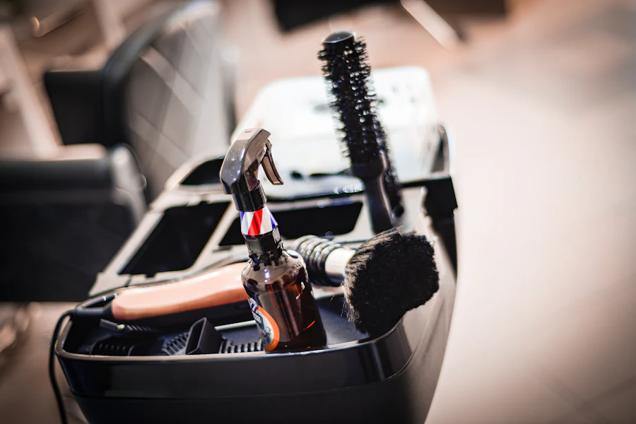 Hair brush and styling tools used to keep a blowout smooth